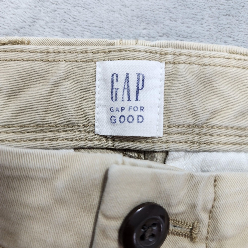 Gap For Good Pants Mens 29x30 Beige Slim Vintage Iconic Khaki Stretch Office - Picture 4 of 13